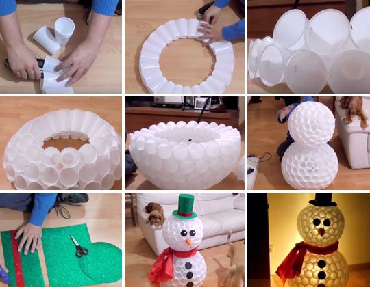 DIY Plastic Cup Snowman – Step by Step Guide