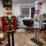 DIY Giant Nutcracker Using Recycled Materials