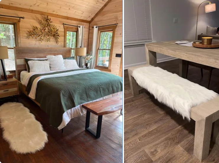 luxurious faux fur rug 